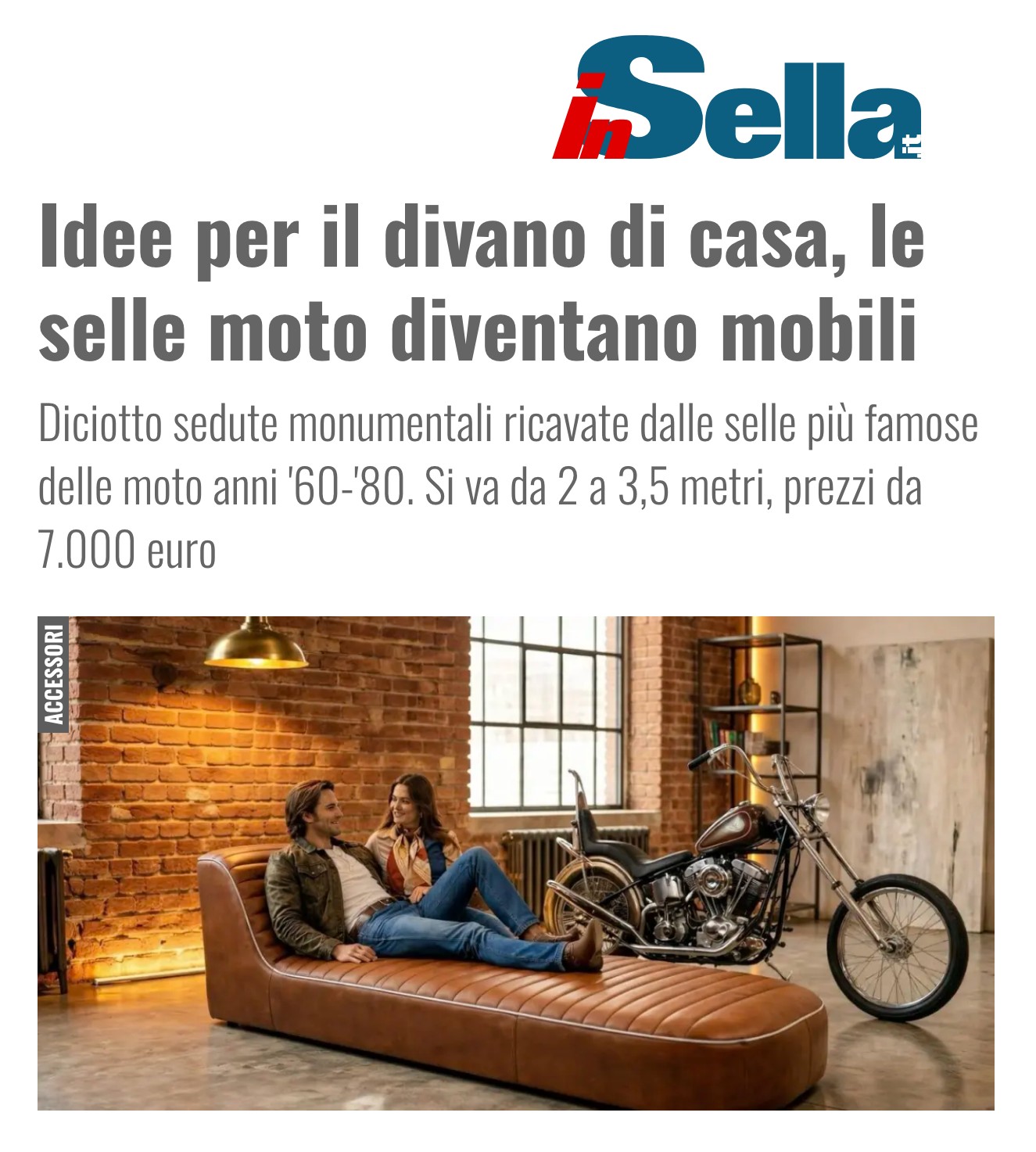 inSella, 6 settembre 2026 - apertura dell'articolo su SELLONE