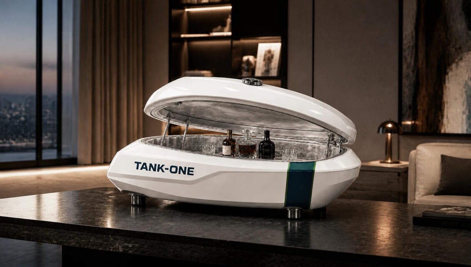 TANKONE Nive &mdash; bianco ghiaccio, sportello sollevato, terrazza notturna