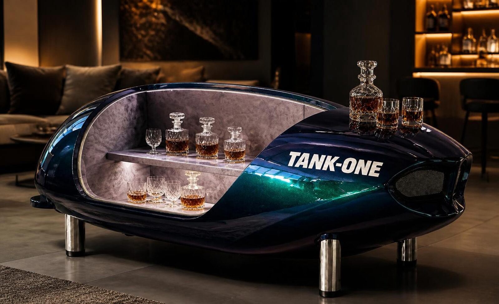 TANKONE studio di livrea &mdash; blu notte, aperto, lounge